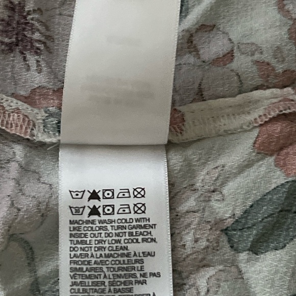 Lucky Brand Pink and Brown Puff Sleeve Blouse - Picture 5 of 6